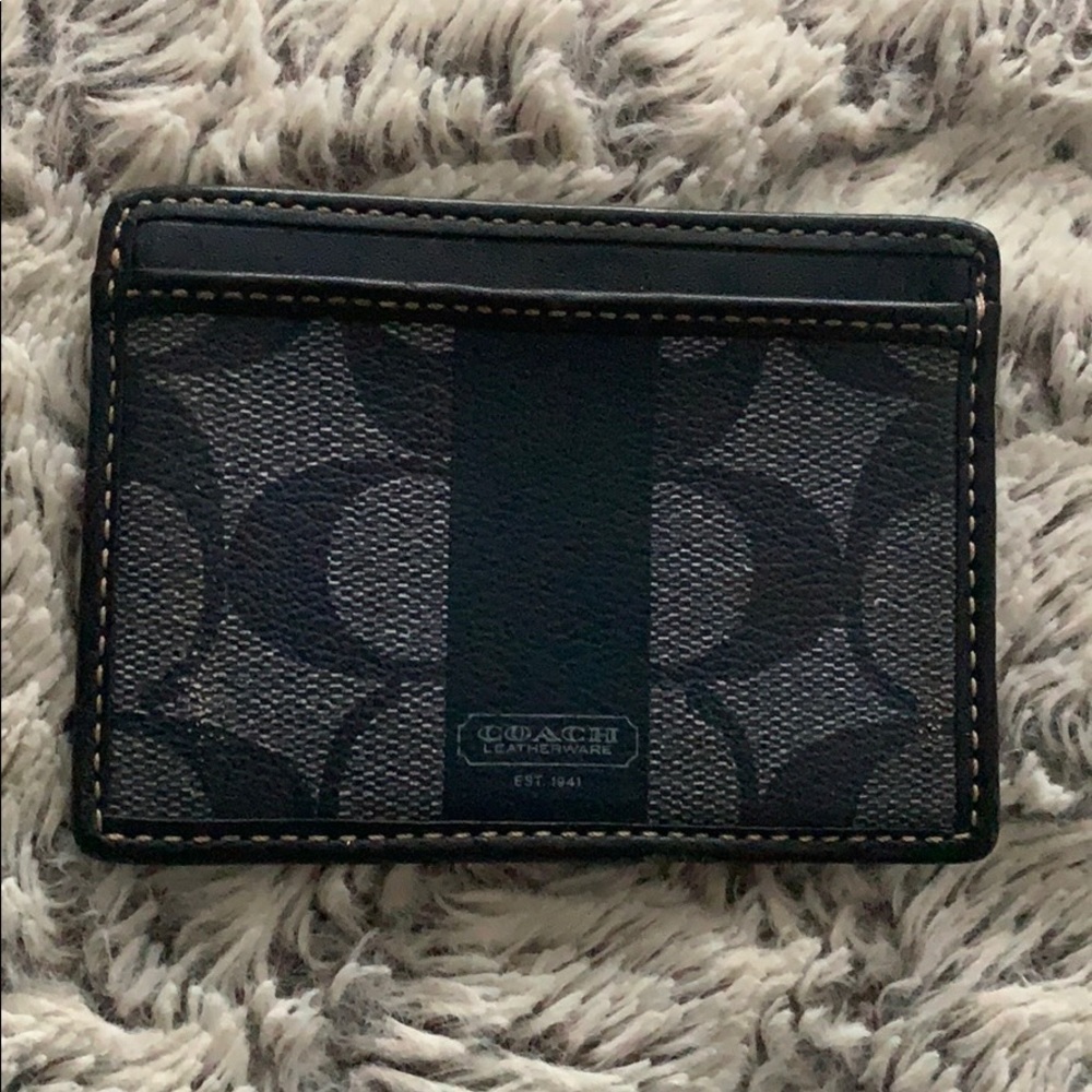 Coach Navy Blue Card Holder - Picture 5 of 7